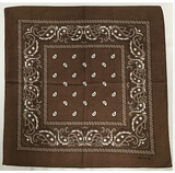 Assorted Bandana Paisley Head Wrap In Various Colors 100% Cotton 22"X22"