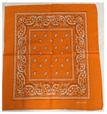 Assorted Bandana Paisley Head Wrap In Various Colors 100% Cotton 22"X22"