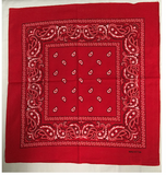 Assorted Bandana Paisley Head Wrap In Various Colors 100% Cotton 22"X22"