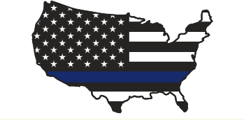 US Police Memorial Map Bumper Sticker