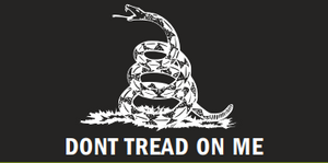 Gadsden Black & White Bumper Sticker