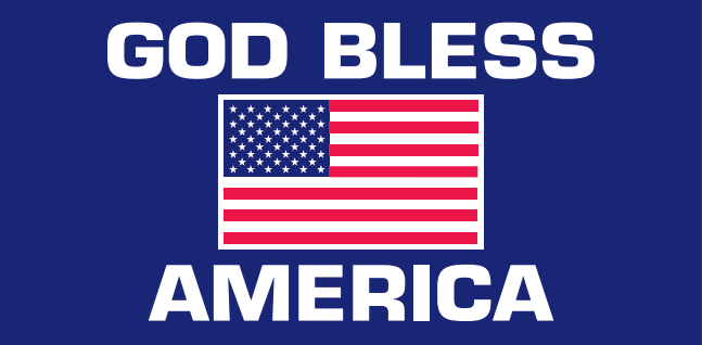 God Bless America Blue Bumper Sticker