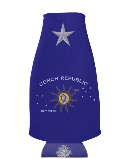 Conch Republic Blue Neoprene Bottle Jacket Drink Koozie Rough Tex®