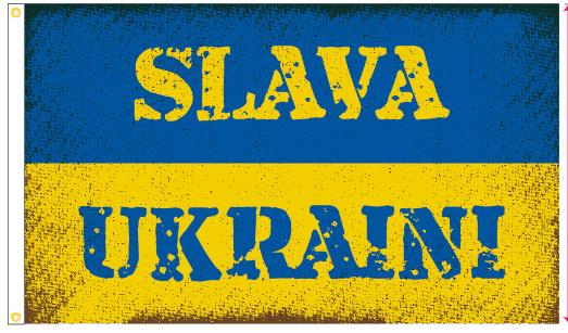 Slava Ukraini Vintage Ukraine 4'x6' Flag Rough Tex ® 100D