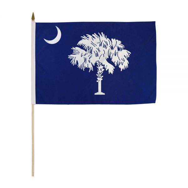 South Carolina Stick Flags - 12''x18'' Rough Tex ®68D