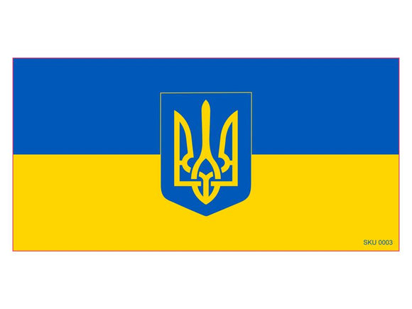 Ukraine Trident Government Flag Sewn Cotton Canvas Bunting 3x5 Feet