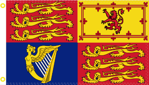 UK Royal Standard 3'X5' Flag ROUGH TEX® 100D United Kingdom Queen Banner