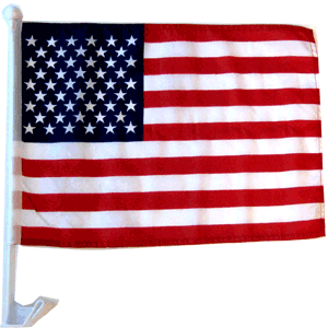 USA Single Sided American Flag Car Flags