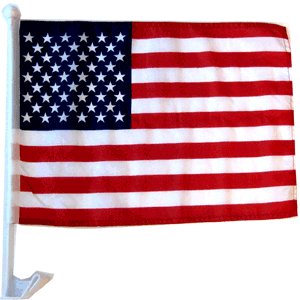 American Flag Car Flag Knit Double Sided USA  12'"X18"