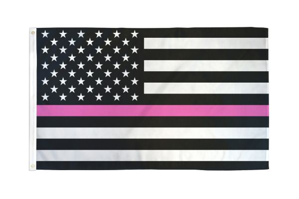 USA (Pink Line) 3'X5' Flag ROUGH TEX® 100D