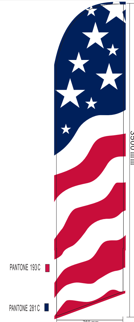 USA Wavy Swooper Flag