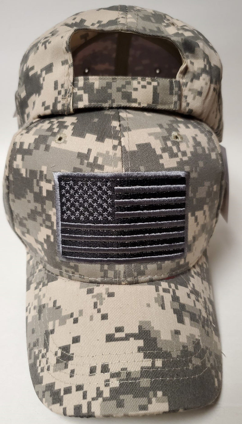 USA Military Blackout Camo Cap