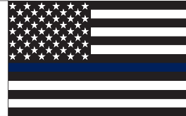 US Police Memorial 12"X18" Car Flag Rough Tex® DBL Sided