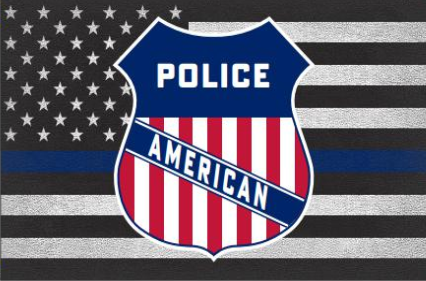 US Police Memorial W/ Shield 2'x3' Flag ROUGH TEX® 100D