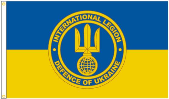 Ukraine Foreign International Legion Defense Force 3'X5' Flag ROUGH TEX® 100D