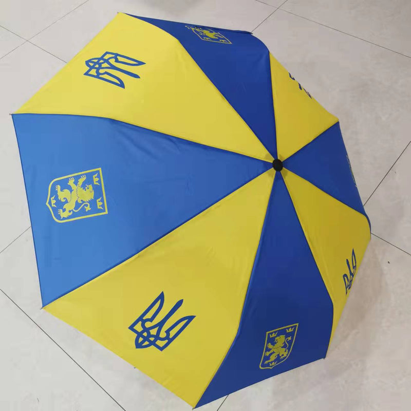 Ukraine Official Trident Flag & Royal Crest Umbrella Rough Tex®