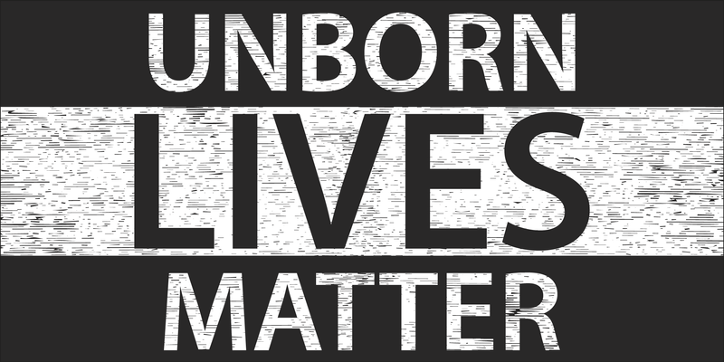 Unborn Lives Matter Black & White - Bumper Sticker