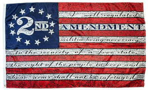 2nd Amendment Betsy Ross 12"X18" Flag W/ Grommets - Rough Tex® 150D Nylon