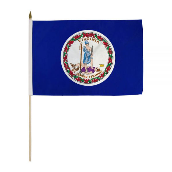 Virginia Stick Flags - 12''x18'' Rough Tex ®68D