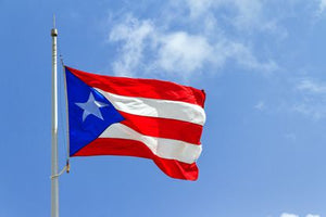 Puerto Rico Embroidered 2'X3' Flag Rough Tex® 150D