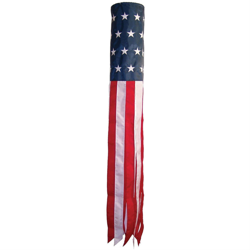 USA EMBROIDERED Flag Wind Sock