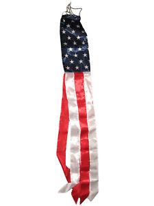 USA PRINTED SHINY Flag Wind Sock