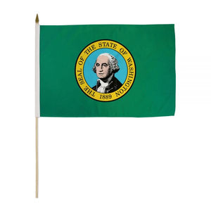 Washington Stick Flags - 12''x18'' Rough Tex ®68D