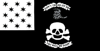 Don't Tread On Me Thy Will Be Done Black & White Bumper Sticker