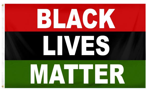 Black Lives Matter Pan-African Single Sided 3'X5' Flag Rough Tex® 100D