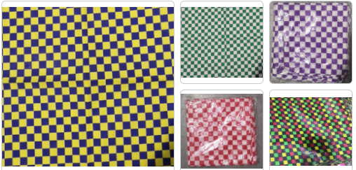 Assorted Checker Pattern Bandanas Head Wrap In Various Colors 100% Cotton 22