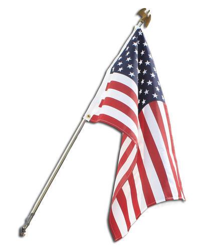 Flag Pole Kit 6' Made In USA American 3x5 Feet Flagpole Set