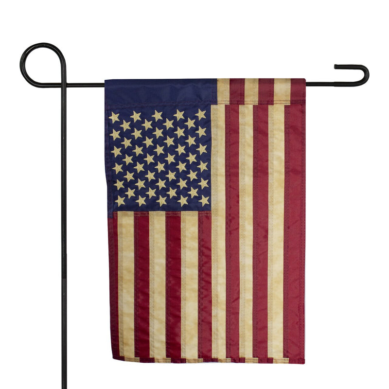 Vintage USA Embroidered Sewn Garden Flag Rough Tex ® Brand 12'X18"