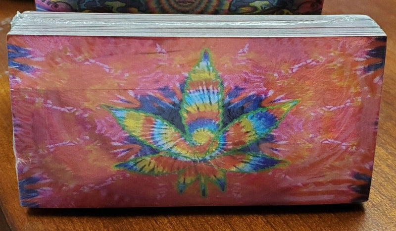Tie Dye Leaf Holographic Psychedelic Chrome Bumper Sticker