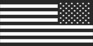 Black USA Right Flag - Bumper Sticker