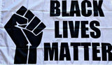 Black Lives Matter Fist White 3'X5' Flag Rough Tex® 68D Nylon