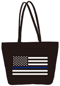 US Police Memorial Blue Line Beach Bag