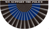 Police Blue Line Fan 3'X5' Rough Tex® 100D