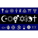 COEXIST Blue 3'X5' Flag Rough Tex® 100D