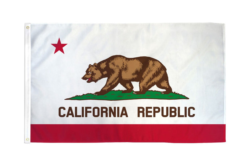 California 12"x18" State Flag (With Grommets) ROUGH TEX® 68D Nylon