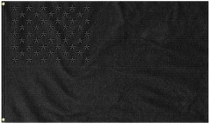 USA Blackout Tactical Embroidered 3'X5' Flag Rough Tex® 150D Nylon