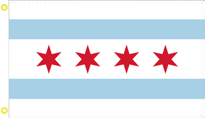 City Of Chicago 3'X5' Flag ROUGH TEX® 150D Nylon