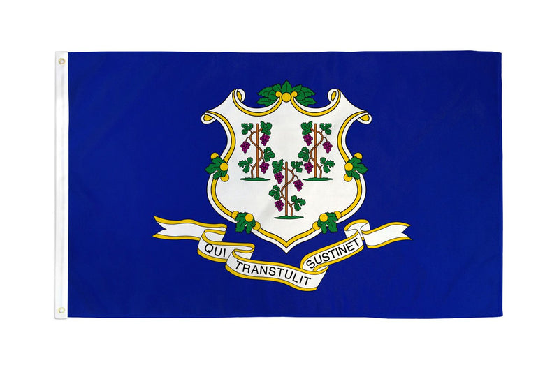 Connecticut 12"x18" State Flag (With Grommets) ROUGH TEX® 68D Nylon