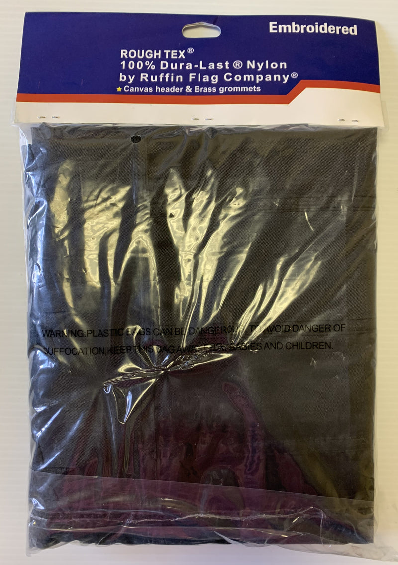 USA Blackout Tactical Embroidered 3'X5' Flag Rough Tex® 150D Nylon