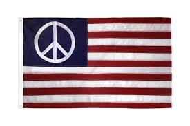 Peace USA Embroidered 3'X5' Flag Rough Tex® 150D Nylon