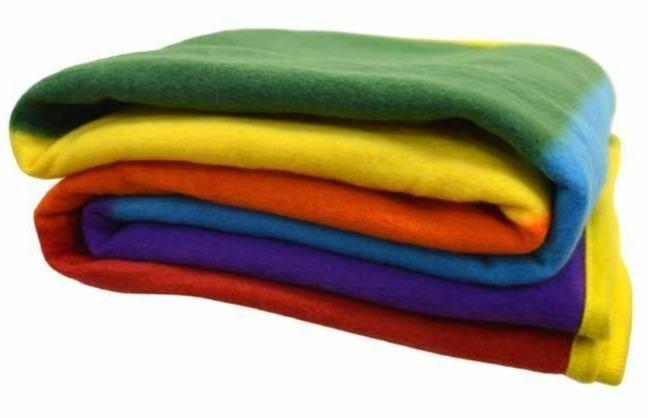 Rainbow Deluxe Polar Fleece Blanket
