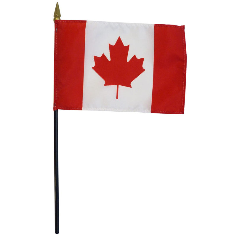 12 Canada 12''X18'' Stick Flags - Rough Tex® 68D Nylon