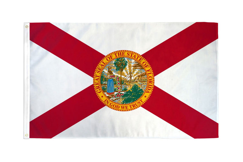 Florida 12"x18" State Flag (With Grommets) ROUGH TEX® 68D Nylon