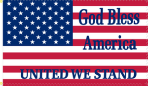 God Bless America 3'X5' Flag Rough Tex® 68D Nylon