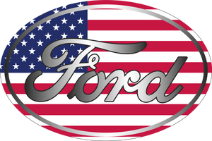 Ford USA Oval Bumper Sticker