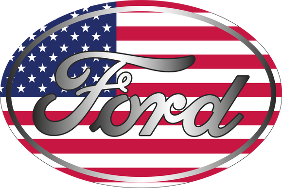 Ford USA Oval Bumper Sticker